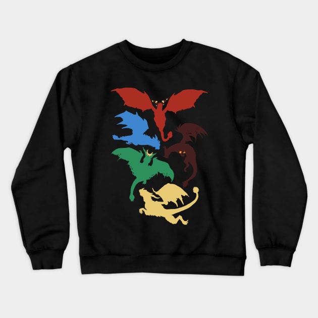 Dragon flights Crewneck Sweatshirt by Rackham